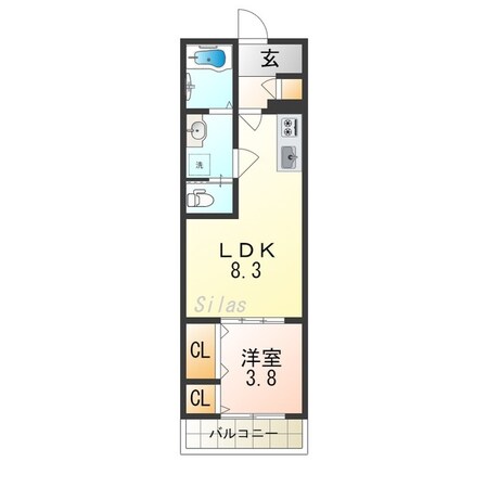 緑橋駅 徒歩7分 2階の物件間取画像